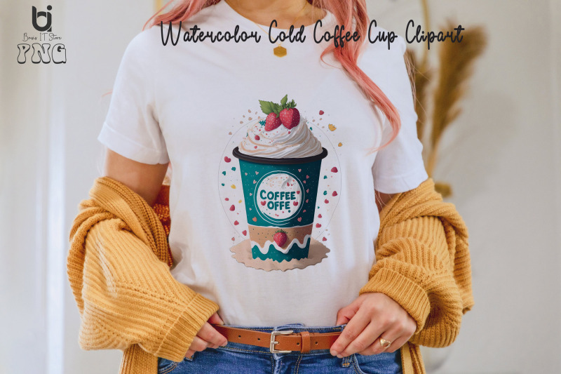 watercolor-cold-coffee-cup-clipart-coffee-t-shirt-design