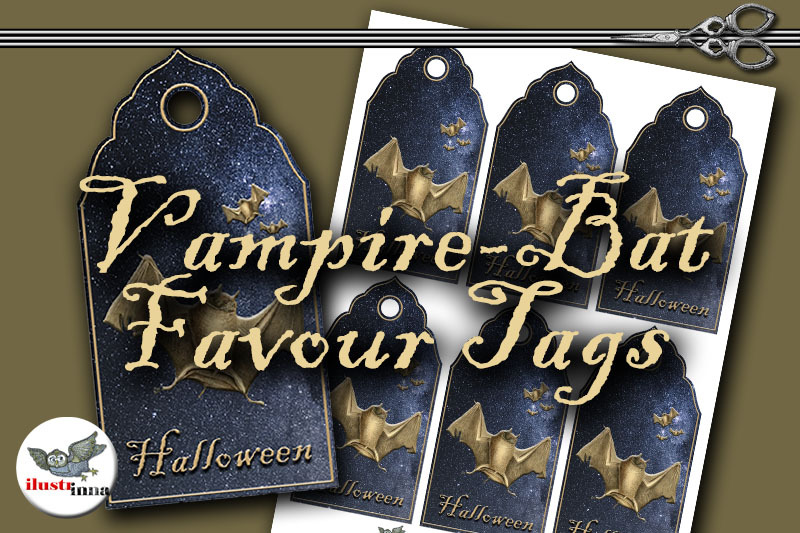 vampire-bat-halloween-tags