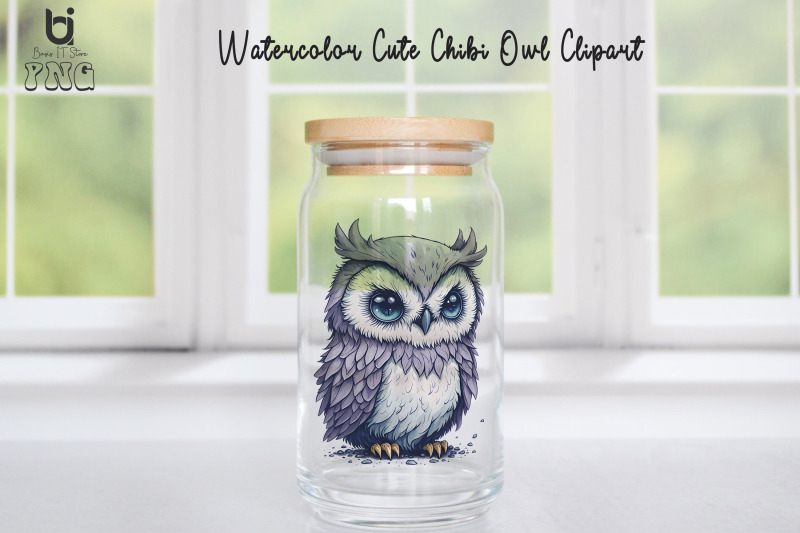 watercolor-cute-chibi-owl-clipart-owl-t-shirt-design