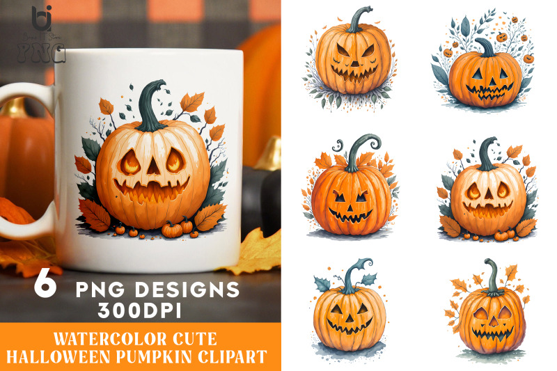 watercolor-cute-halloween-pumpkin-clipart-pumkin-mug-png