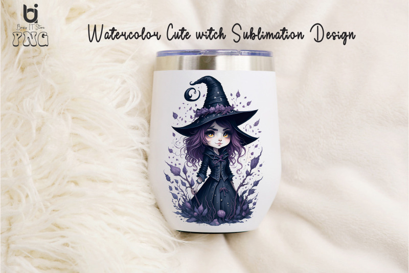 watercolor-cute-witch-sublimation-design-witch-t-shirt