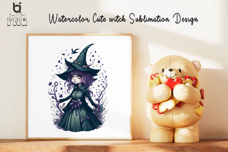 watercolor-cute-witch-sublimation-design-witch-t-shirt