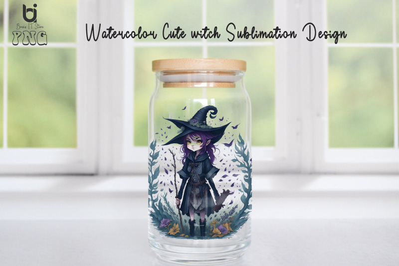 watercolor-cute-witch-sublimation-design-witch-t-shirt