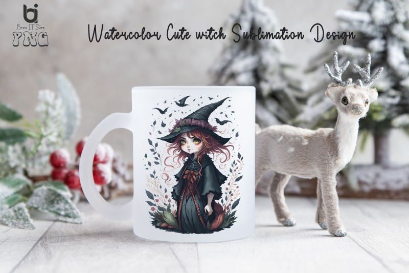 watercolor-cute-witch-sublimation-design-witch-t-shirt