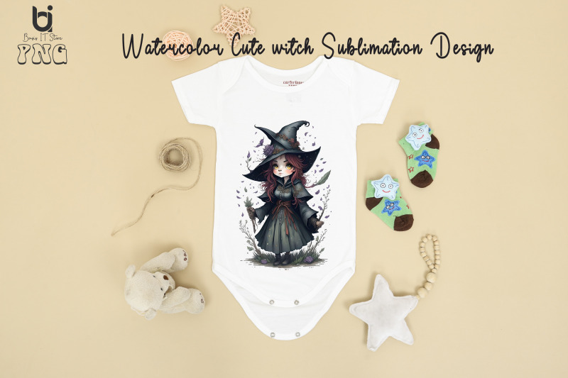 watercolor-cute-witch-sublimation-design-witch-t-shirt