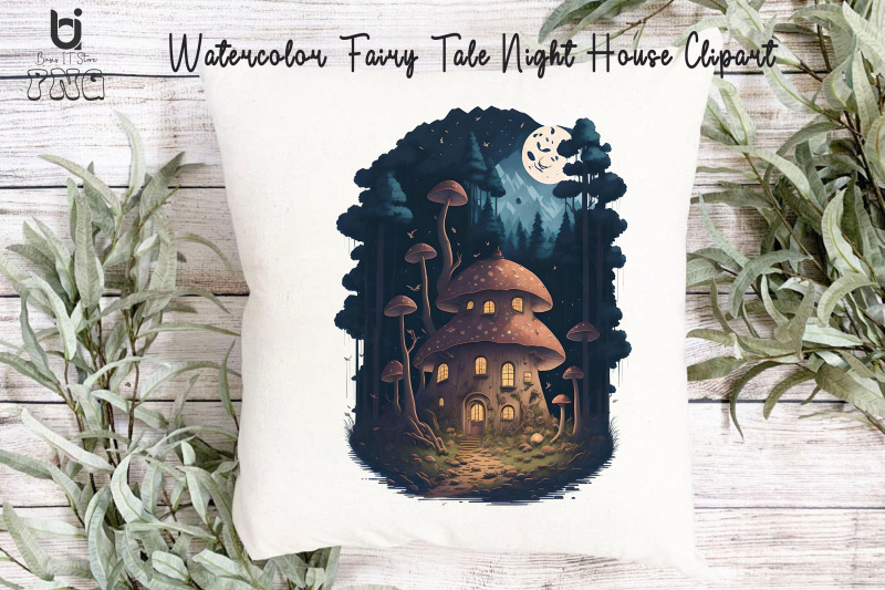 watercolor-fairy-tale-night-house-clipart-mug-sublimation