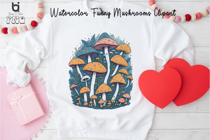 watercolor-funny-mushrooms-clipart-mug-sublimation-design