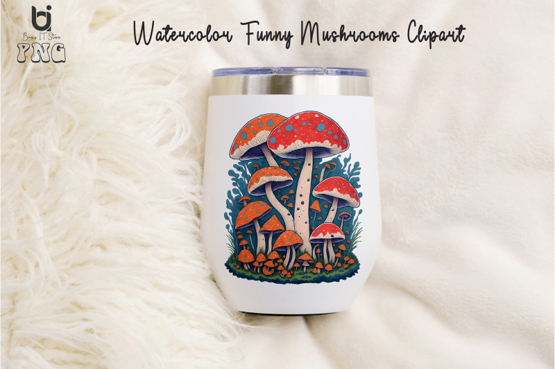 watercolor-funny-mushrooms-clipart-mug-sublimation-design