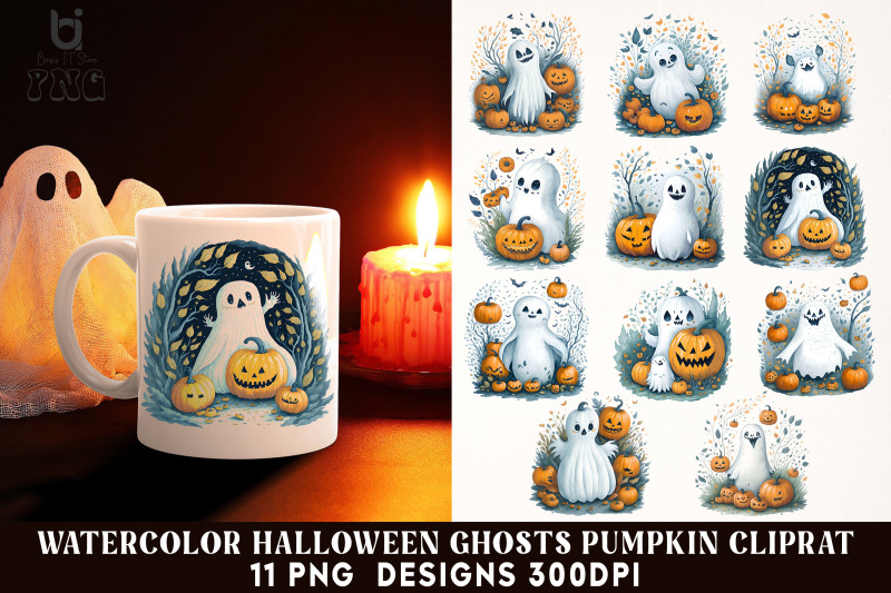 watercolor-halloween-ghosts-pumpkin-cliprat-mug-sublimation