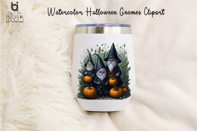 watercolor-halloween-gnomes-clipart-mug-sublimation-design