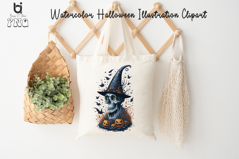 watercolor-halloween-illustration-clipart-mug-sublimation-design