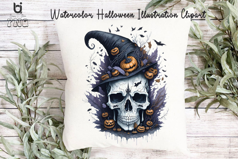 watercolor-halloween-illustration-clipart-mug-sublimation-design