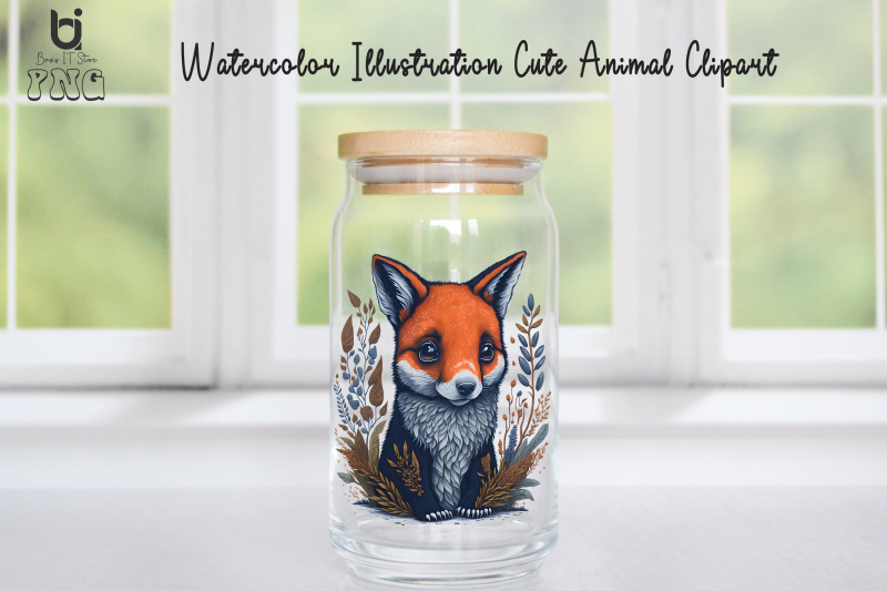 watercolor-illustration-cute-animal-clipart-mug-sublimation