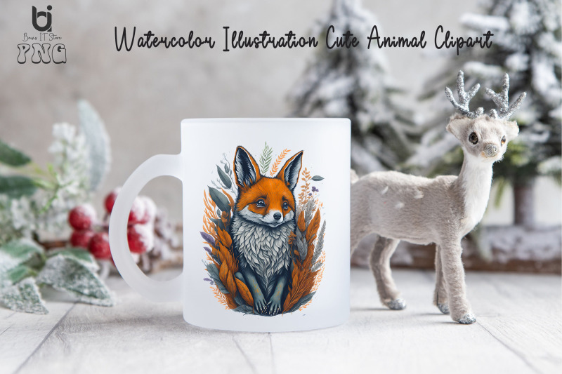 watercolor-illustration-cute-animal-clipart-mug-sublimation