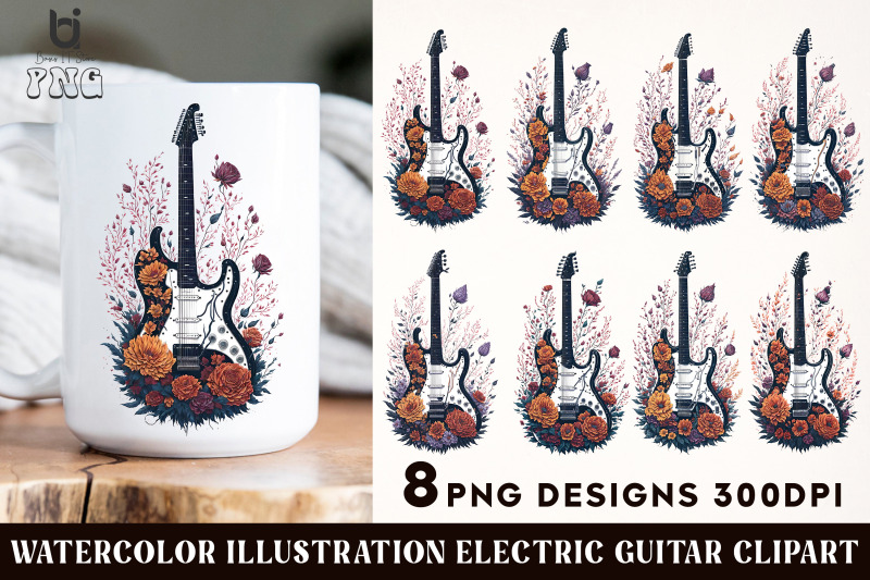 watercolor-illustration-electric-guitar-clipart-mug-sublimation-desig