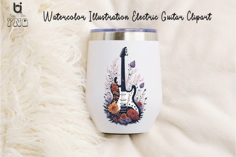 watercolor-illustration-electric-guitar-clipart-mug-sublimation-desig