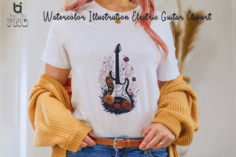 watercolor-illustration-electric-guitar-clipart-mug-sublimation-desig