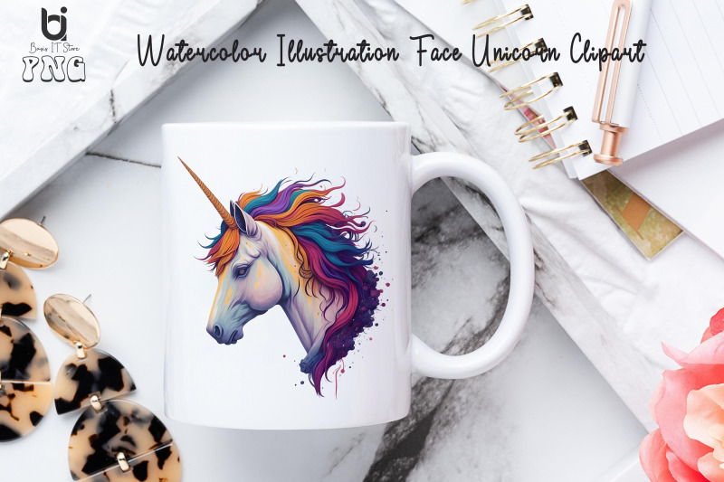 watercolor-illustration-face-unicorn-clipart-unicorn-design