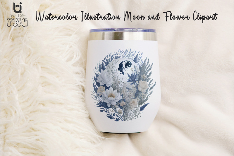 watercolor-illustration-moon-and-flower-clipart-mug-design