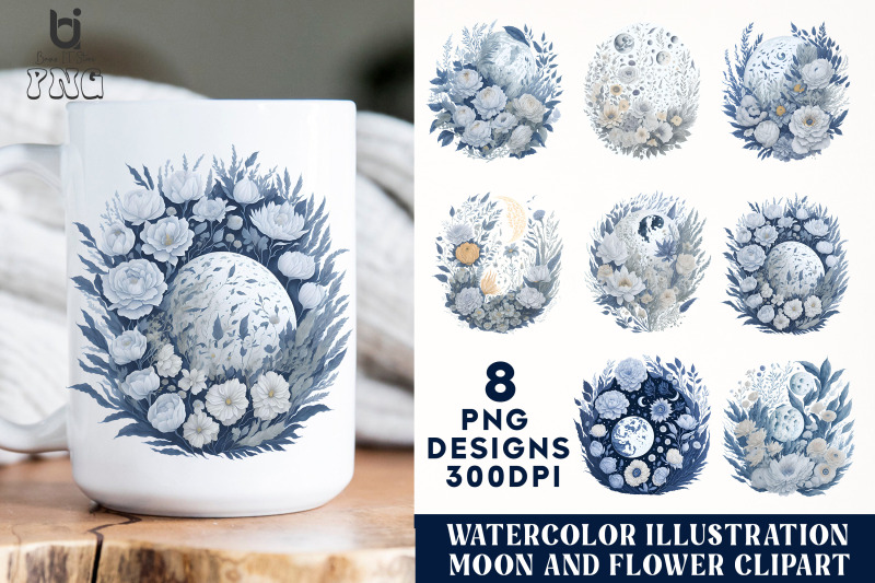 watercolor-illustration-moon-and-flower-clipart-mug-design