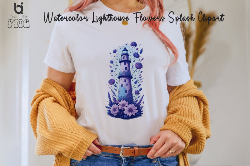 watercolor-lighthouse-flowers-splash-clipart