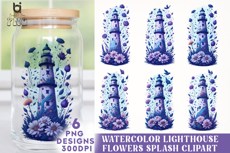 watercolor-lighthouse-flowers-splash-clipart