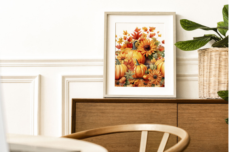 fall-floral-pumpkin-clipart