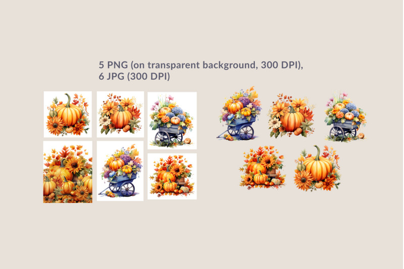 fall-floral-pumpkin-clipart