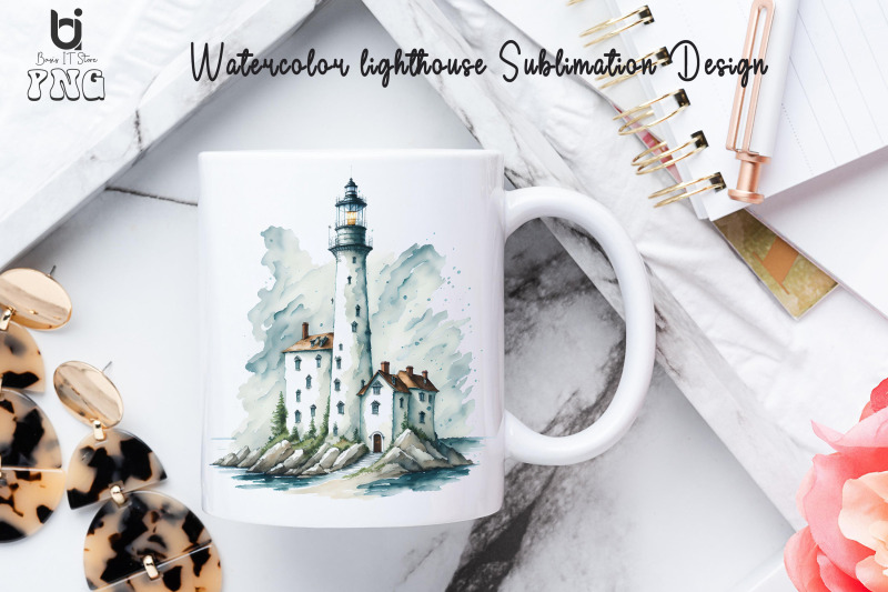 watercolor-lighthouse-sublimation-design-mug-png-design