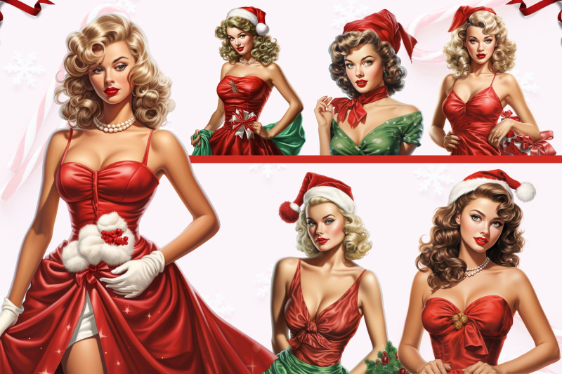 vintage-christmas-pin-up-girl-clipart