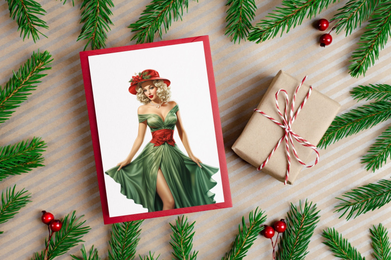 vintage-christmas-pin-up-girl-clipart