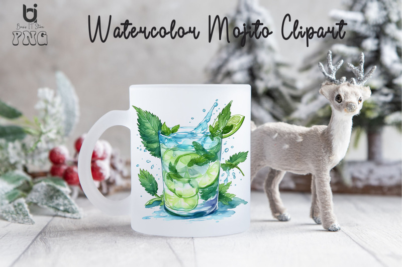 watercolor-mojito-clipart-mug-sublimation-png-design