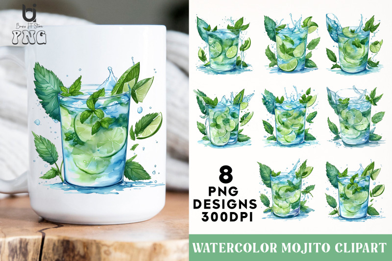 watercolor-mojito-clipart-mug-sublimation-png-design