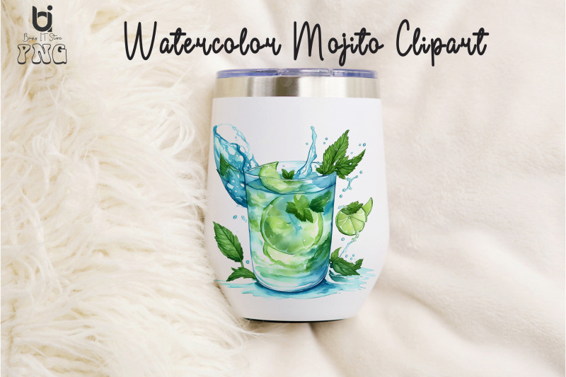 watercolor-mojito-clipart-mug-sublimation-png-design