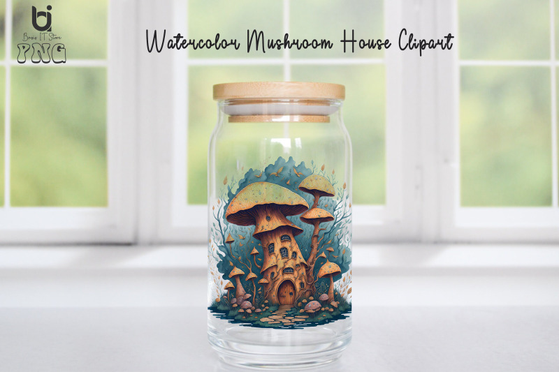 watercolor-mushroom-house-clipart-mug-sublimation-design