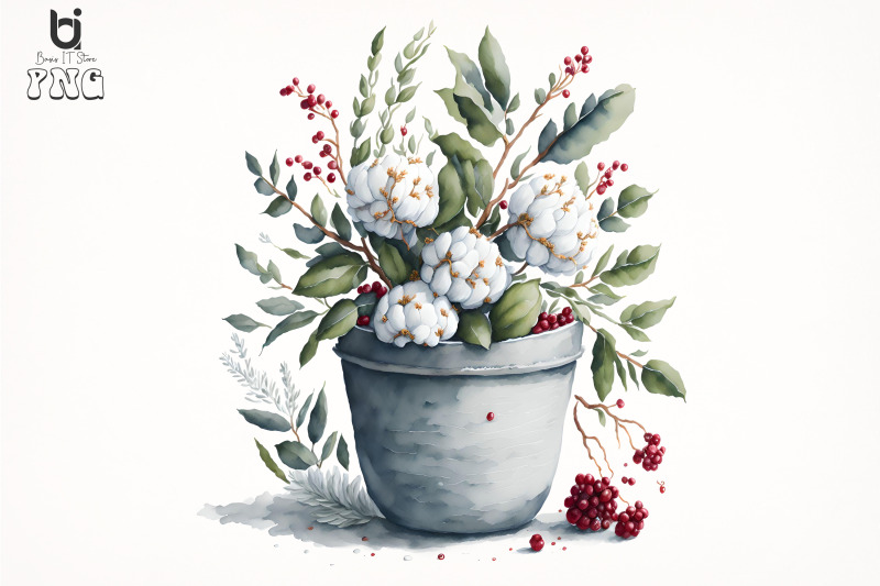 watercolor-new-year-christmas-knitted-planter-clipart