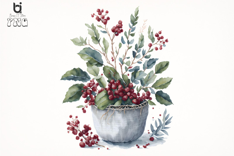 watercolor-new-year-christmas-knitted-planter-clipart