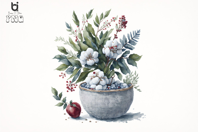 watercolor-new-year-christmas-knitted-planter-clipart