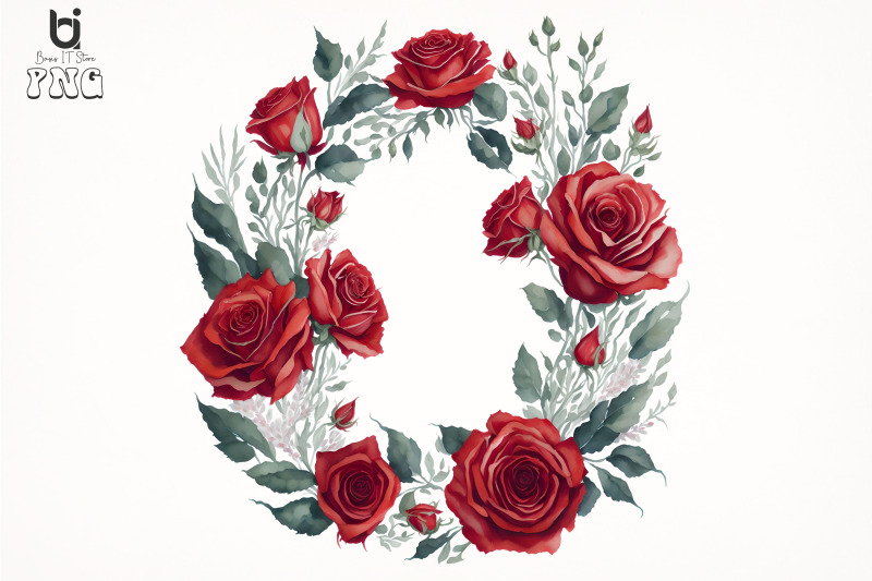 watercolor-red-roses-wreath-red-roses-sublimation-design