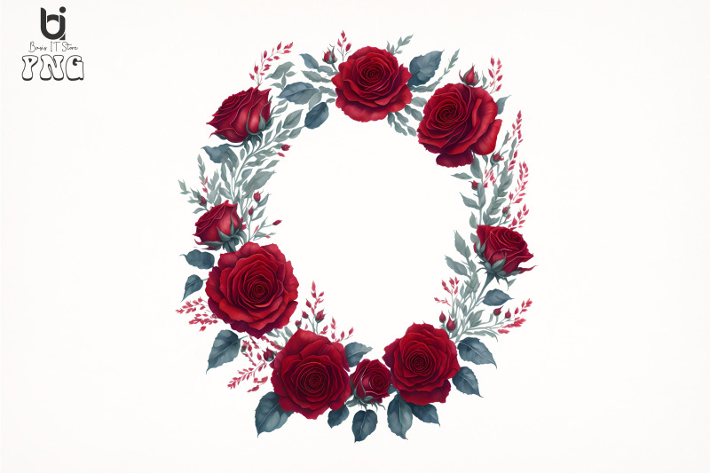 watercolor-red-roses-wreath-red-roses-sublimation-design