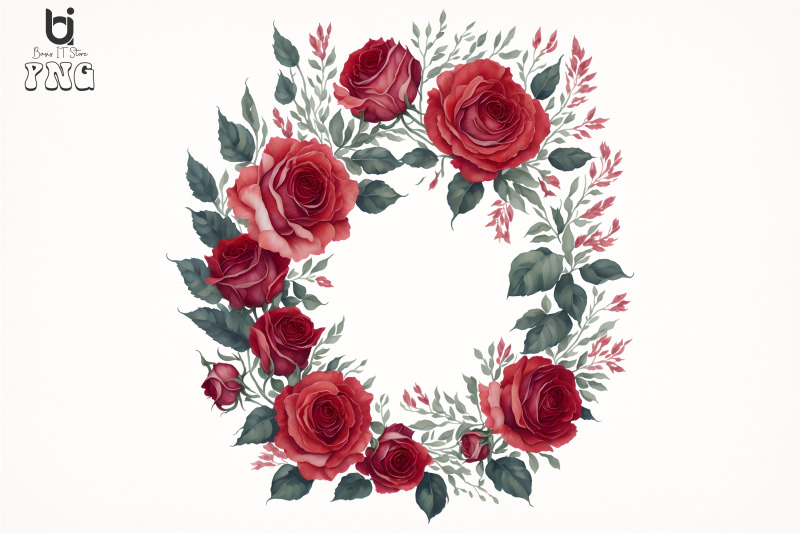 watercolor-red-roses-wreath-red-roses-sublimation-design