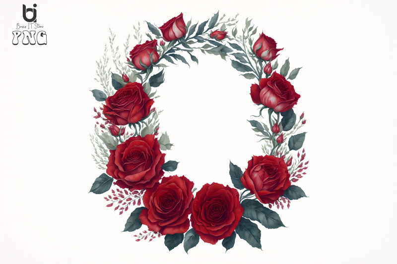 watercolor-red-roses-wreath-red-roses-sublimation-design