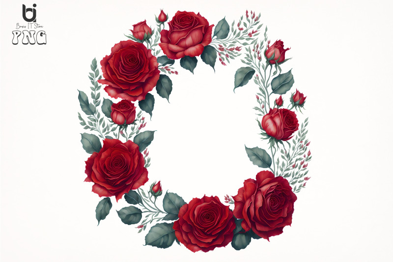 watercolor-red-roses-wreath-red-roses-sublimation-design