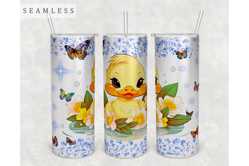 duckling-tumbler-wrap-20oz-skinny-tumbler-sublimation-design-png