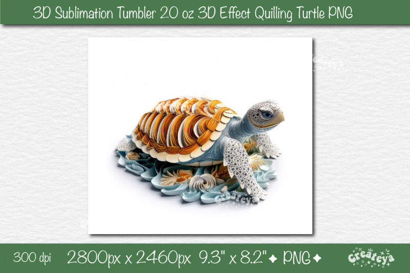 3d-turtle-tumbler-bundle-sea-turtle-sublimation-tumbler-3d-quilling-tu