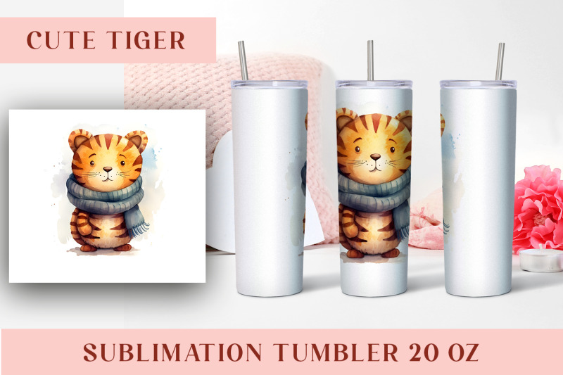 watercolor-cute-tiger-tumbler-wrap-20-oz