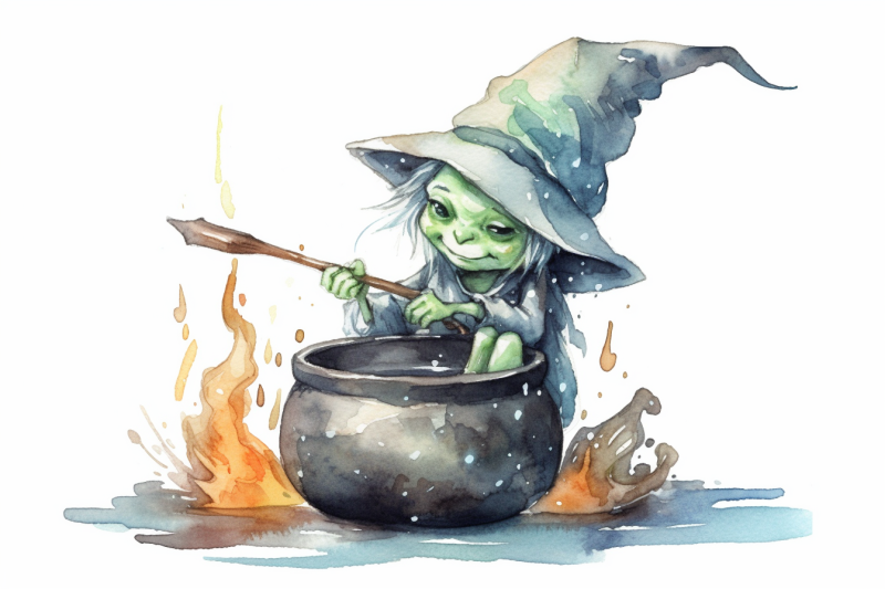 watercolor-halloween-witch