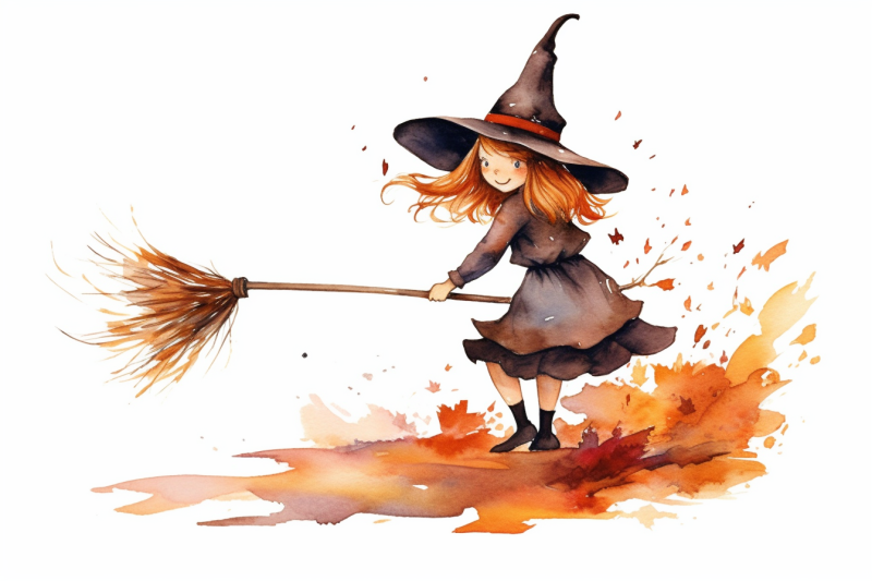 watercolor-halloween-witch