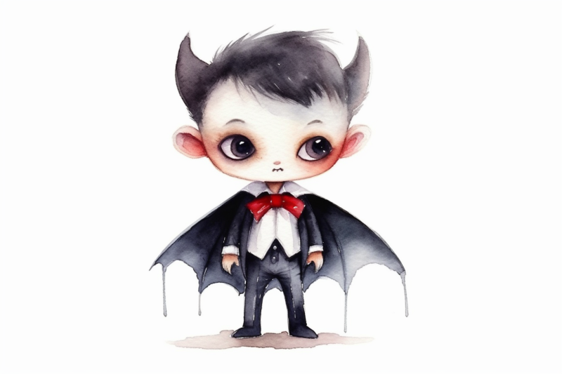 watercolor-halloween-vampire