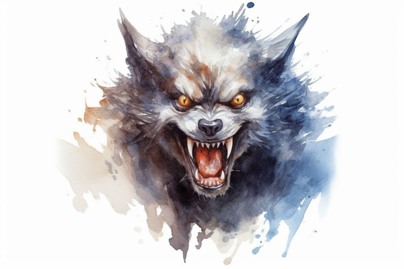 watercolor-halloween-werewolf